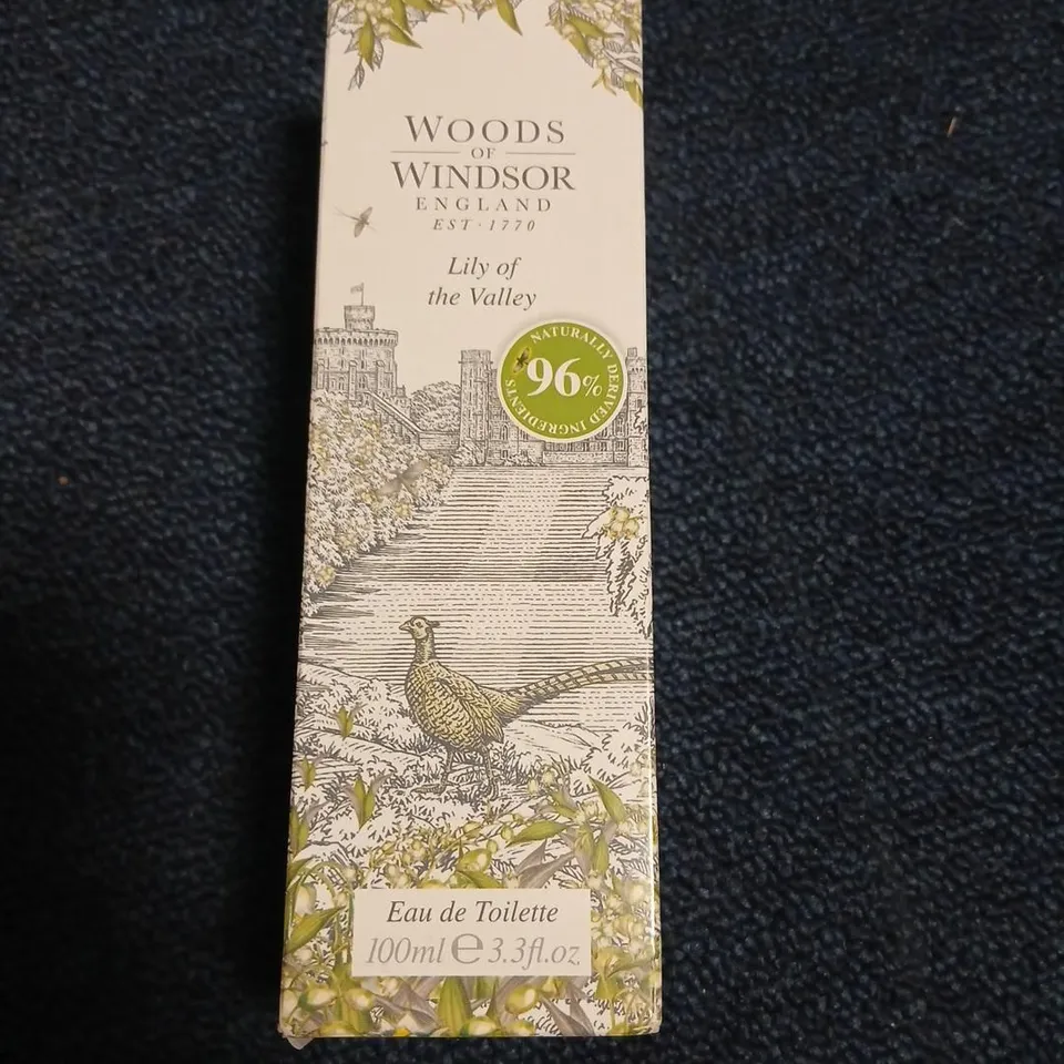 BOXED WOODS OF WINDSOR ENGLAND LILY OF THE VALLEY EAU DE TOILETTE 100ML
