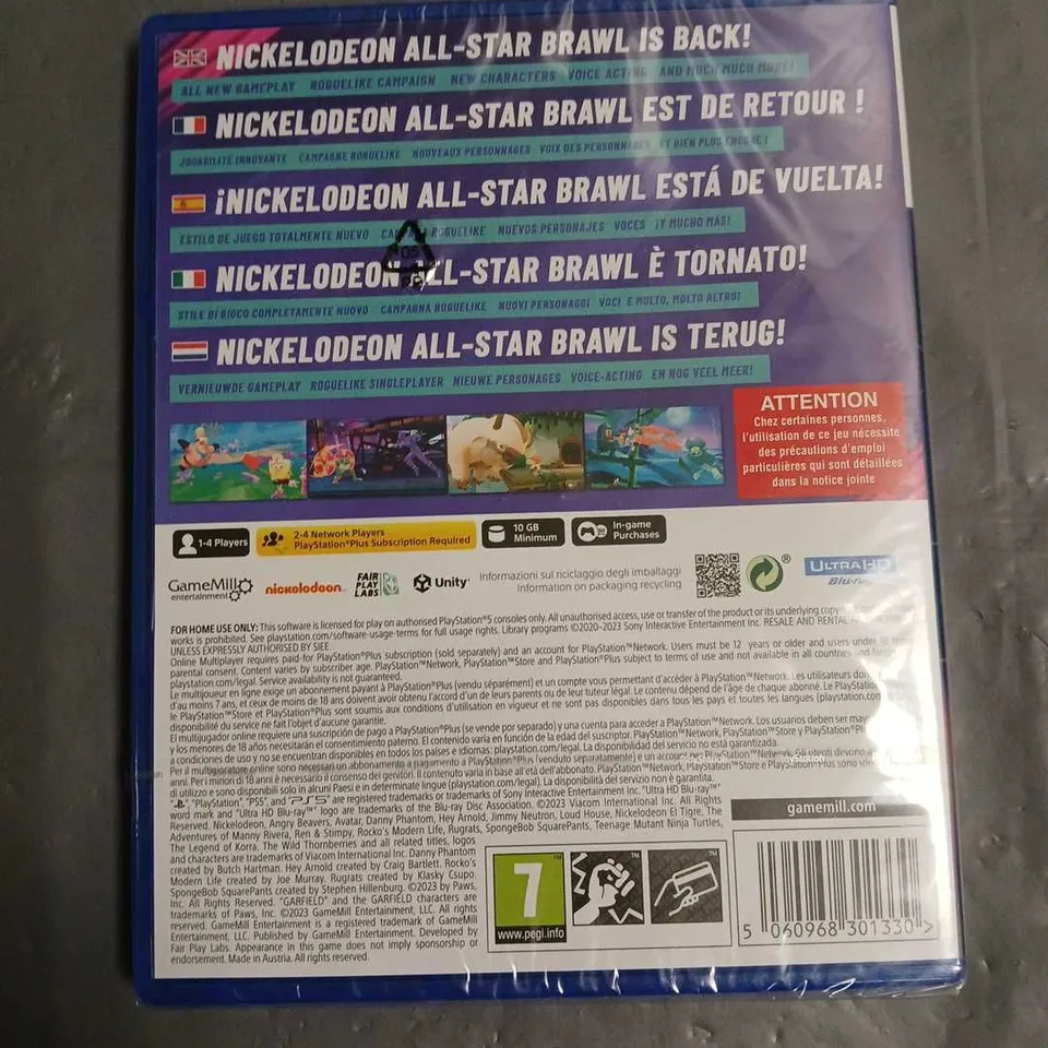 SEALED NICKELODEON ALL STAR BRAWL 2 FOR PS5