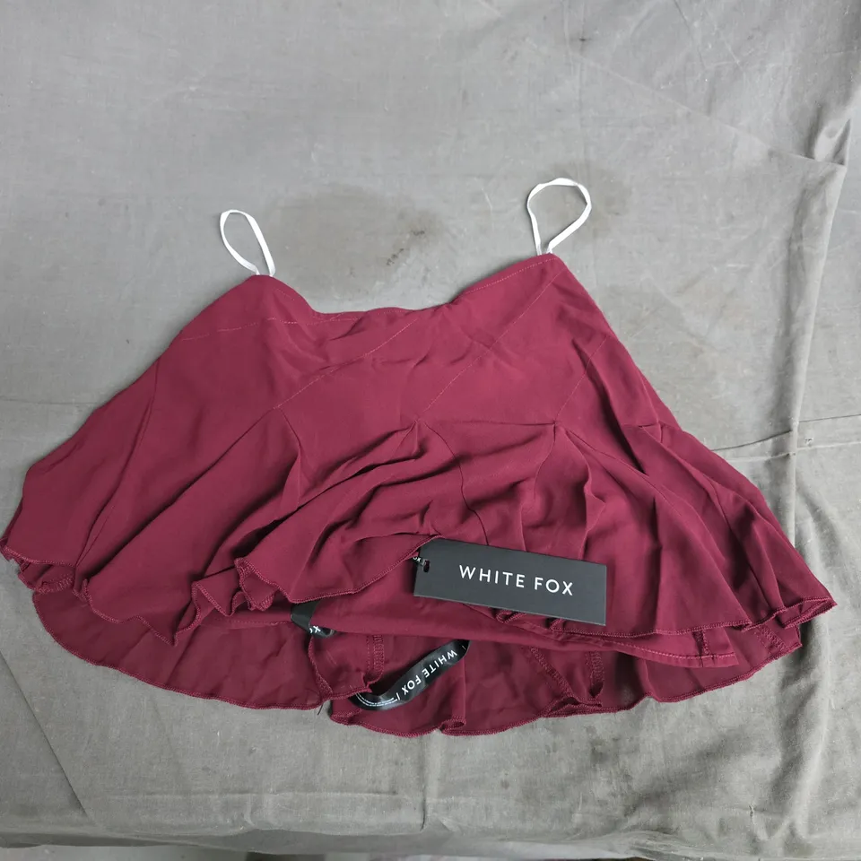 WHITE FOX BURGUNDY MINI SKIRT – WOMEN'S