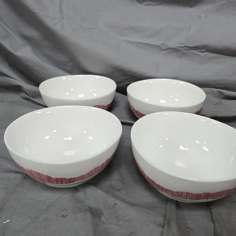 4 X SERAX SWIRL STRIPE BOWLS