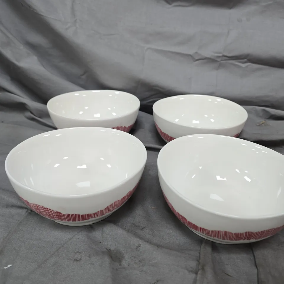 4 X SERAX SWIRL STRIPE BOWLS 