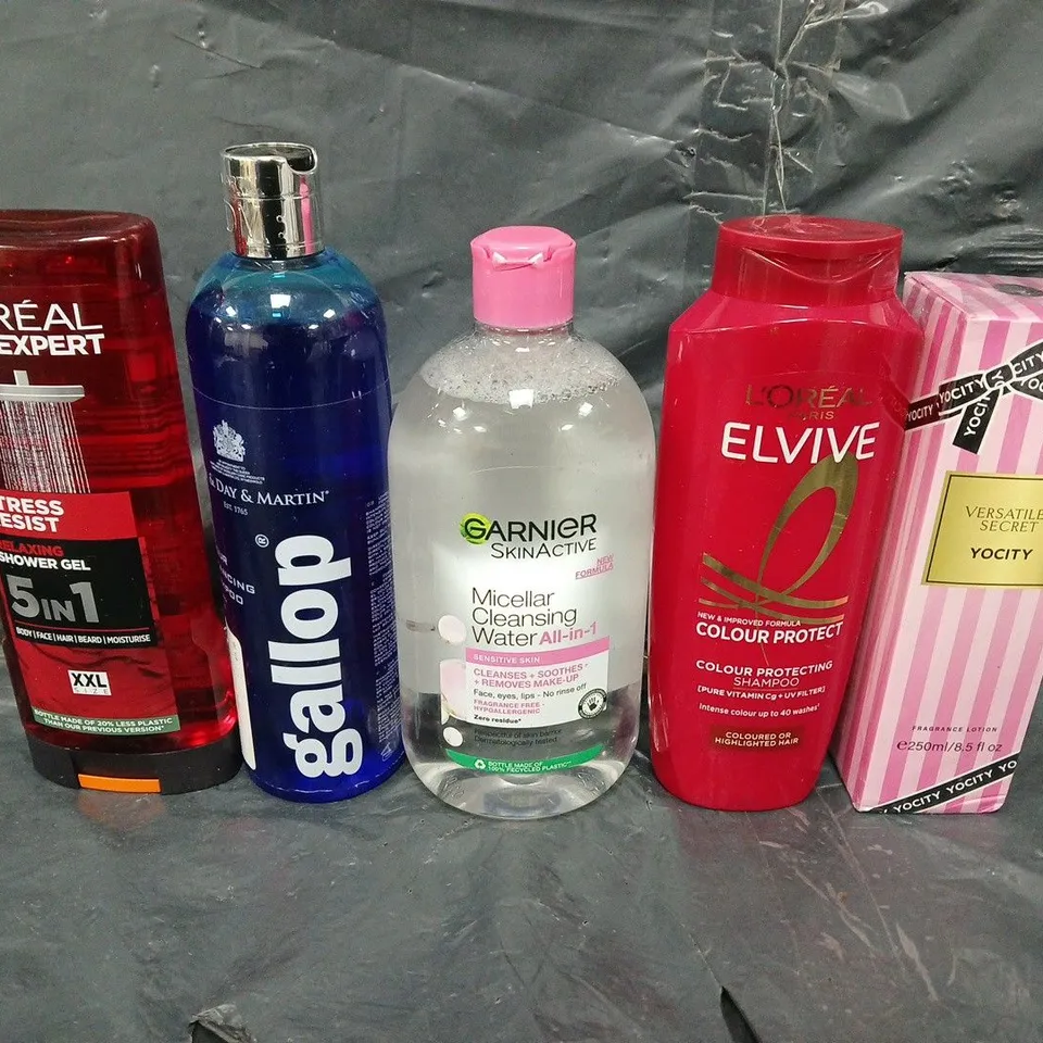 APPROXIMATELY 15 ASSORTED HEALTH & BEAUTY PRODUCTS TO INCLUDE L'OREAL MEN, L'OREAL PARIS AND MICELLAR CLEANSING WATER 