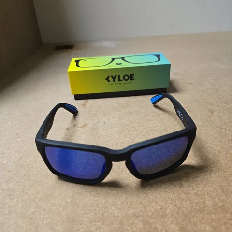KYLOE SUNGLASSES – BLUE MIRROR LENSES