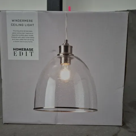 BOXED HOMEBASE EDIT WINDERMERE CEILING LIGHT - COLLECTION ONLY