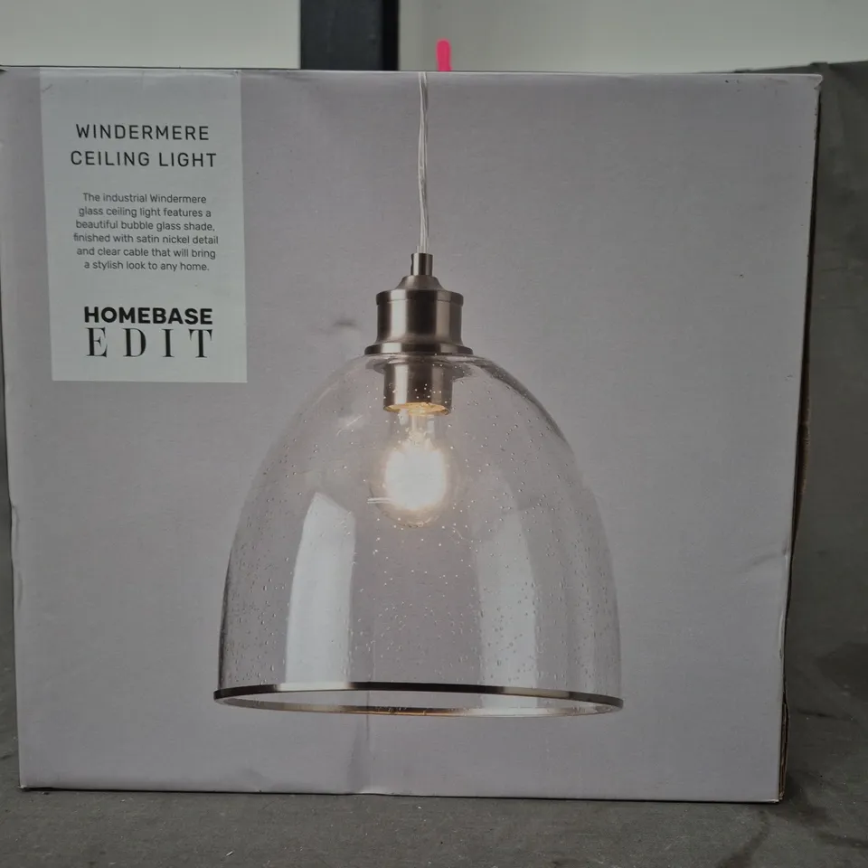 BOXED HOMEBASE EDIT WINDERMERE CEILING LIGHT - COLLECTION ONLY