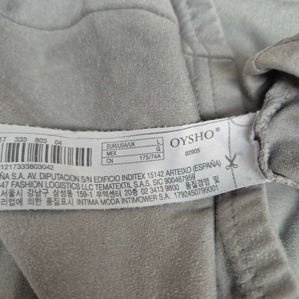 OYSHO WOMEN'S GREY TROUSERS – ELASTIC WAISTBAND