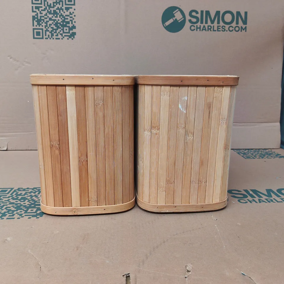 2 X WOOD BASKETS/BINS FOR HOME AND GARDEN 