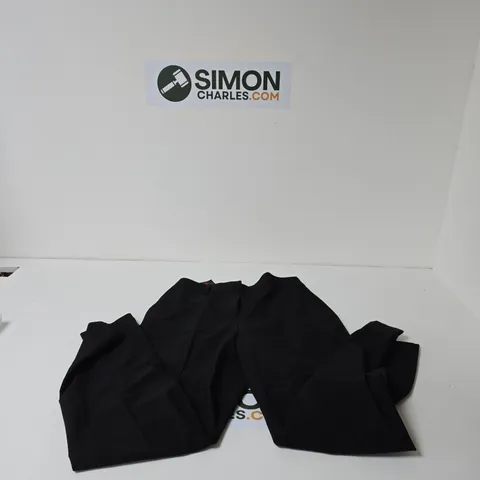 BLACK STRAIGHT LEG TROUSERS - SIZE UK 12R