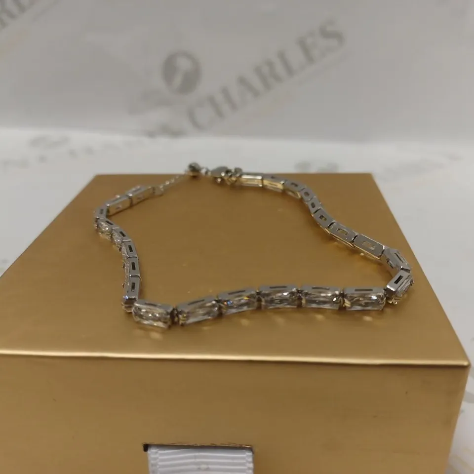 ABBOTT LYON BAGUETTE CUT TENNIS BRACELET - SILVER