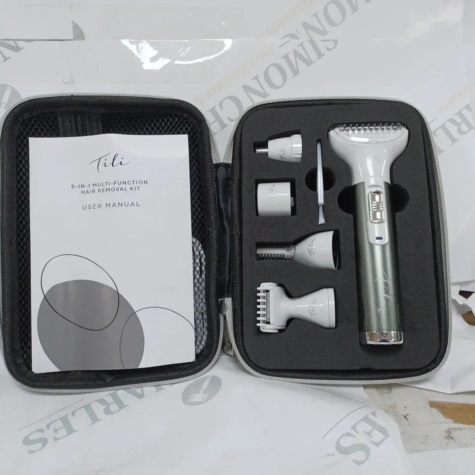 TILI 5-IN-1 MULTI-FUNCTION HAIR REMOVAL KIT - SILVER