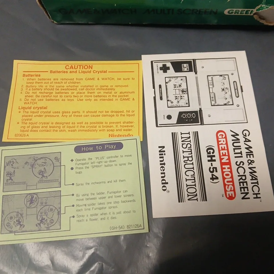 NINTENDO GAME & WATCH MULTI SCREEN GREEN HOUSE (GH-54) – BOXED