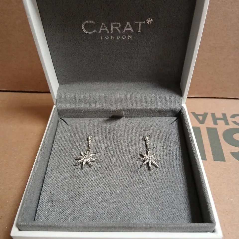 CARAT LONDON STARBURST DIAMOND DROP EARRINGS – BOXED