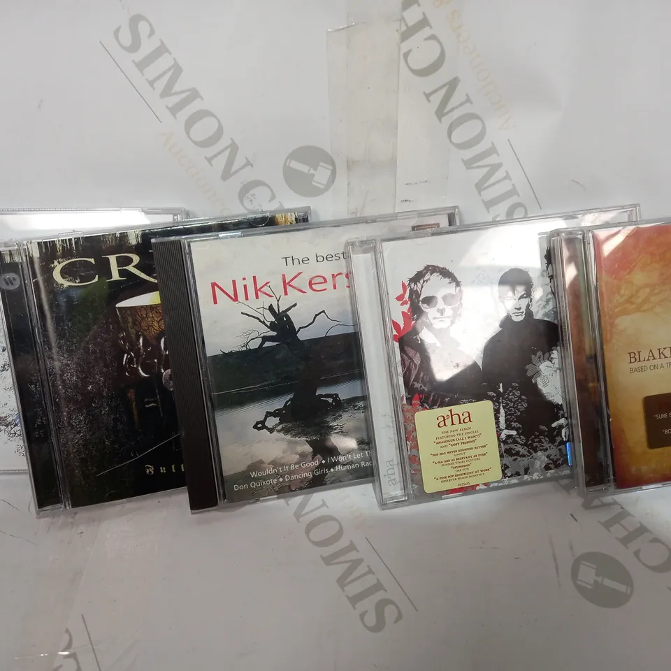 BOX OF APPROXIMATELY 20 ASSORTED HOUSEHOLD ITEMS TO INCLUDE A-HA FOOT OF THE MOUNTAIN CD, BEST OF NIK KERSHAW CD, BLAKE SHELTON BASED ON A TRUE STORY DC, ETC