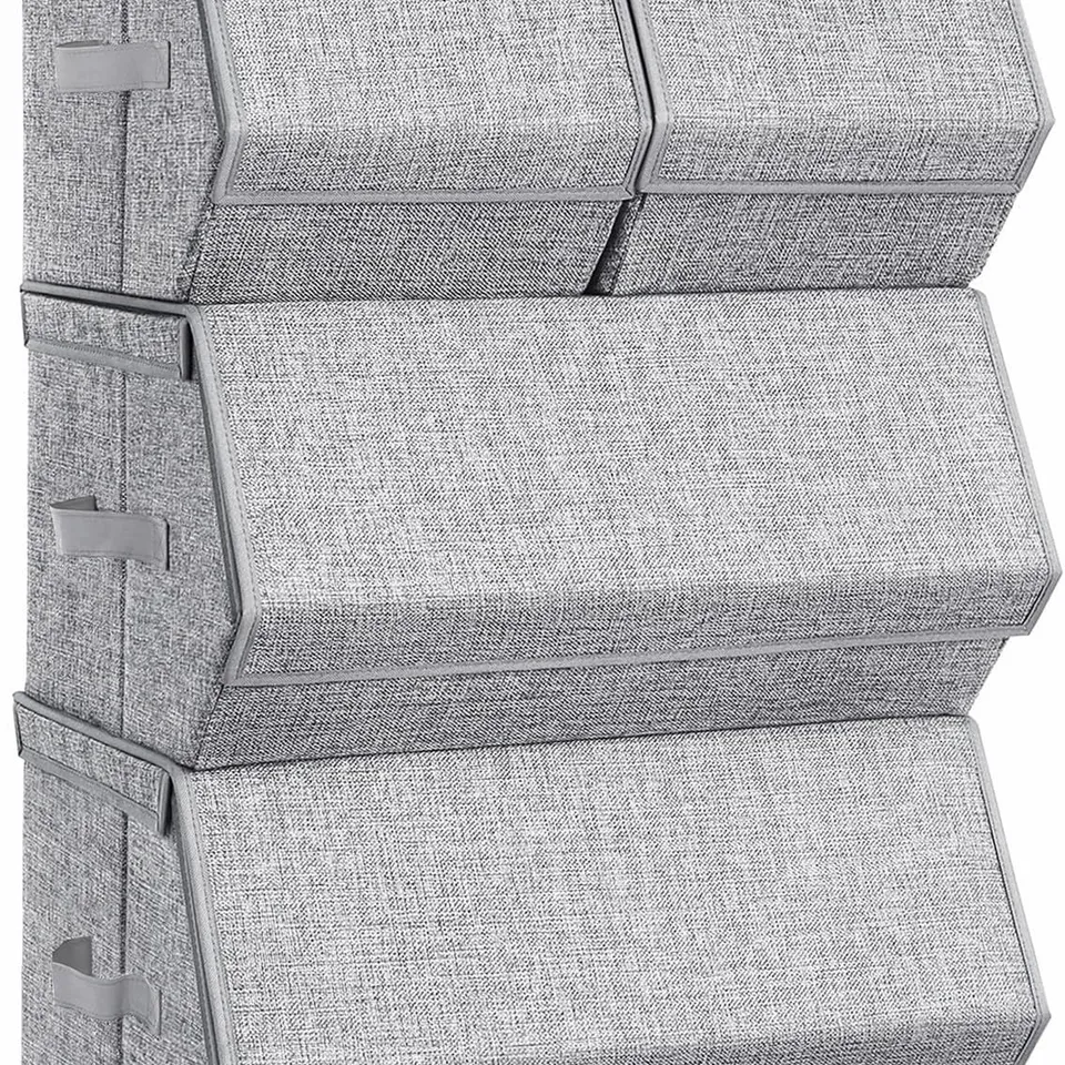 BOXED SONGMICS SET OF 4 STORAGE BOXES WITH LIDS