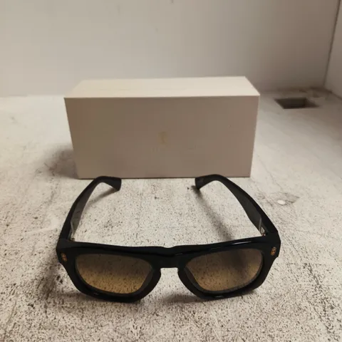 BRUNELLO CUCINELLI SUNGLASSES – BLACK FRAME WITH BROWN LENSES 