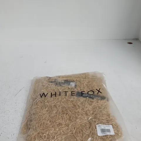 WHITE FOX HONEY BLOOM KNIT MINI SKIRT GOLD - SIZE M