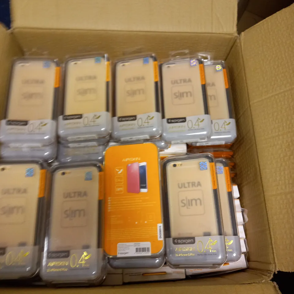 BOX OF APPROXIMATLEY 195 SPIGEN AIRSKIN CASES FOR IPHONE 6 PLUS 