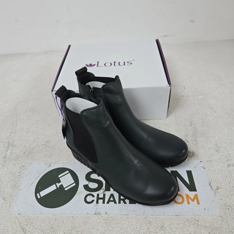 LOTUS DRESDEN ULB382 BLACK LEATHER CHELSEA BOOTS – UK 6 (EU 40)