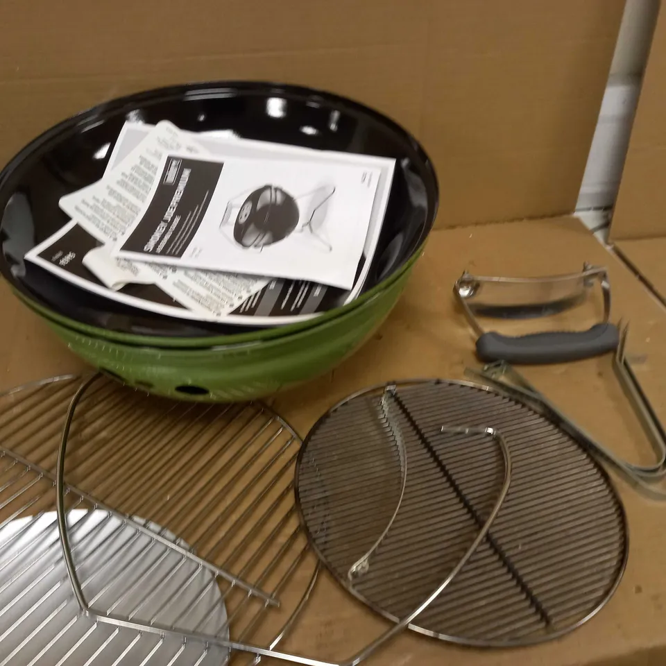 WEBER SMOKEY JOE PREMIUM CHARCOAL BBQ, GRILL, SPRING GREEN 37CM