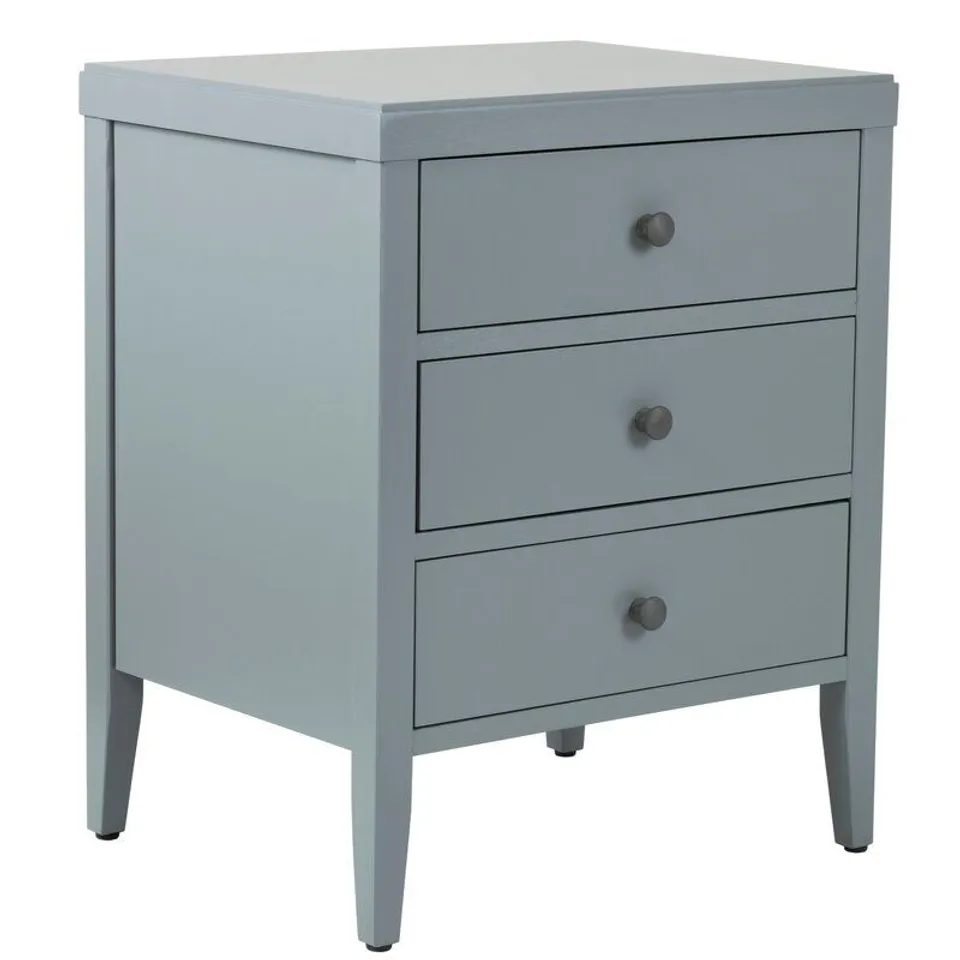 3 DRAWER BEDSIDE TABLE- GREY