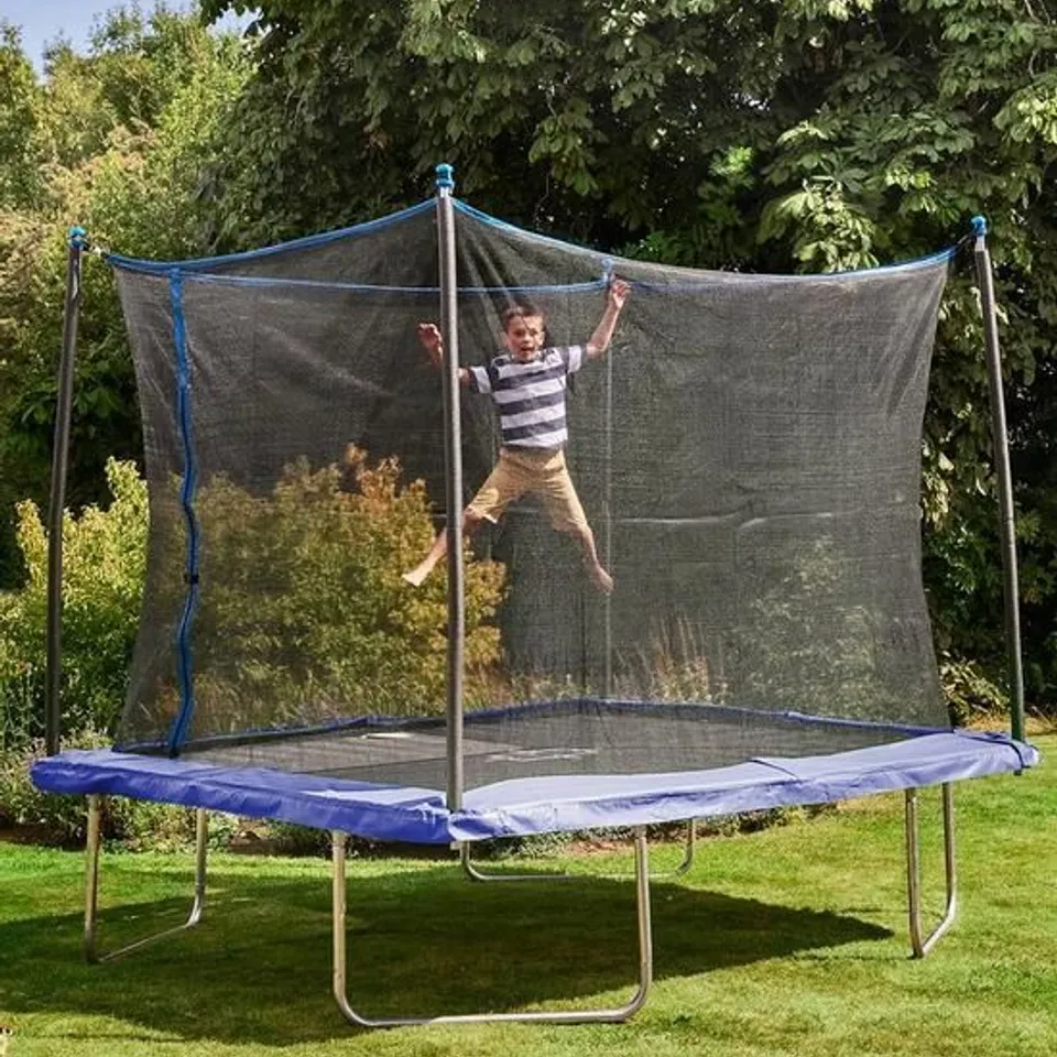 BOXED SPORTSPOWER 10' × 8' BOUNCE PRO RECTANGULAR TRAMPOLINE (BOX 1 OF 2 ONLY)