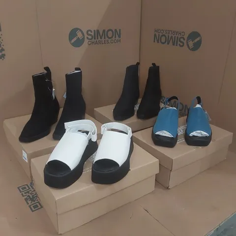 PALLET CONTAINING APPROXIMATELY 80x BRAND NEW ASSORTED DESIGNER SHOES INCLUDING: JD WILLIAMS BOOTS, SIMPLY BE SANDALS, SIMPLY BE HIGH HEELS ECT