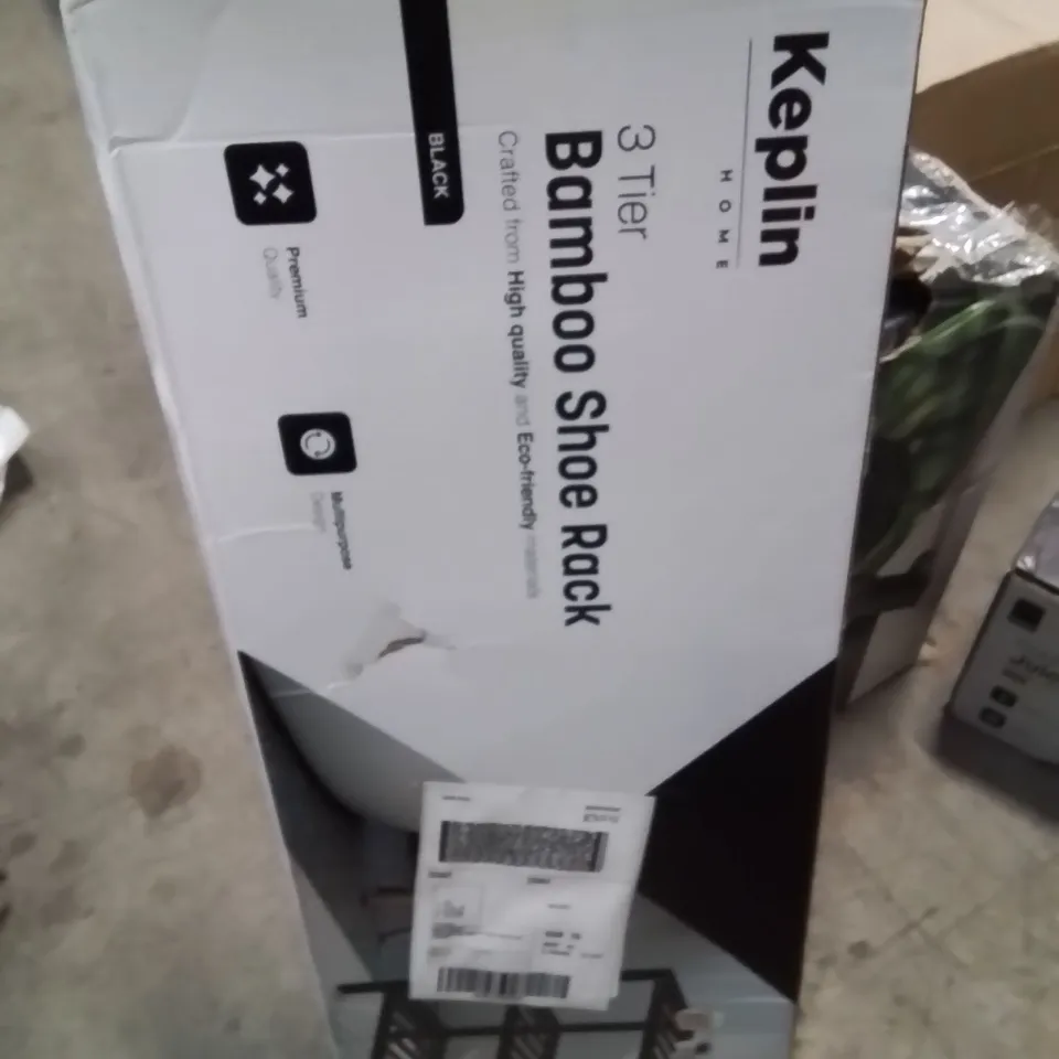 BOXED KEPLIN 3 TIER BAMBOO SHOE RACK 