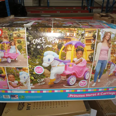BOXED LITTLE TIKES PRINCESS COSY HORSE CHARIOT