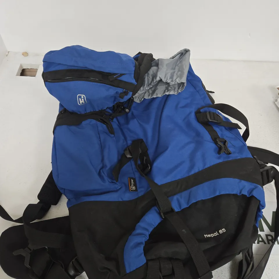 HIGEAR NEPAL 65 RUCKSACK – BLUE/BLACK, 65L