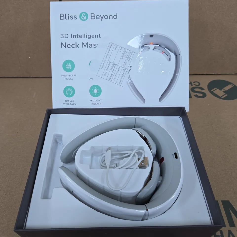 BLISS & BEYOND 3D INTELLIGENT NECK MASSAGER – BOXED