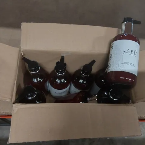 BOX OF 8x BRAND NEW LAPE 300ML HAND & BODY LOTION BOTTLES 