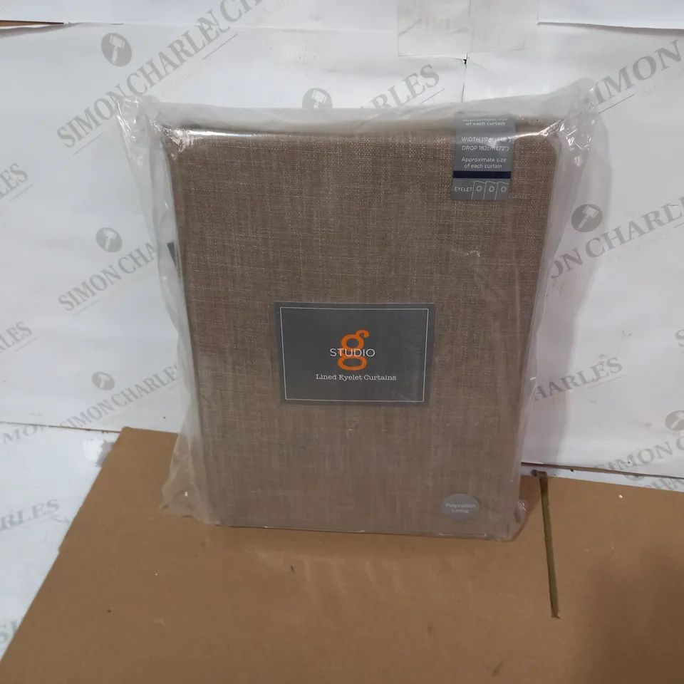 STUDIO G ELBA LINED EYELET CURTAINS 46 X 72"  RRP £98