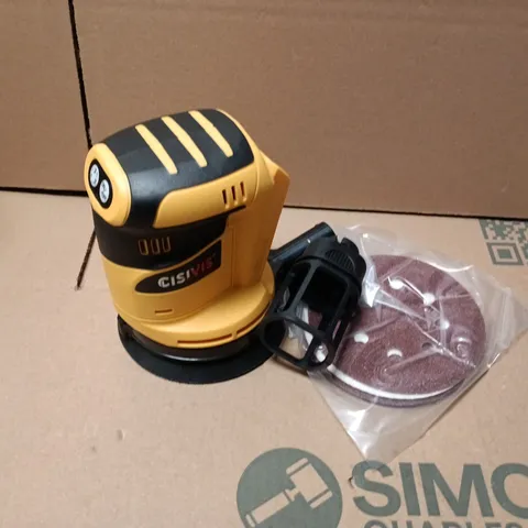 CORDLESS ORBIT SANDER IN YELLOW/BLACK