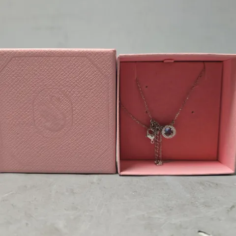 BOXED SWAROVSKI CRYSTAL HALO PENDANT NECKLACE 