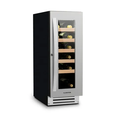 KLARSTEIN VINOVILLA 30CM 20 BOTTLES BUILT-UNDER WINE FRIDGE SILVER