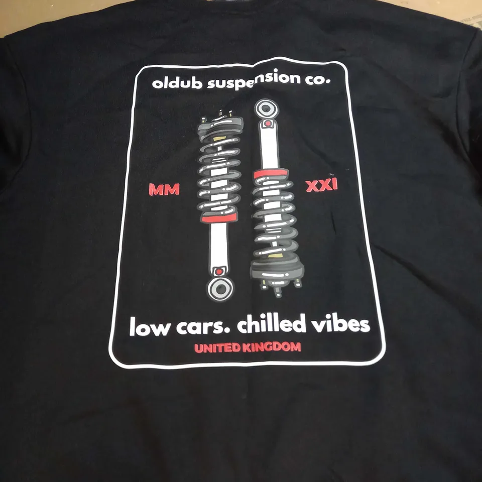 H&M 'OLDUB SUSPENSION CO' BLACK JUMPER - UK S