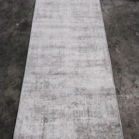 MODERN ABSTRACT CREAM/BROWN/GREEN APPROXIMATELY 220X80CM