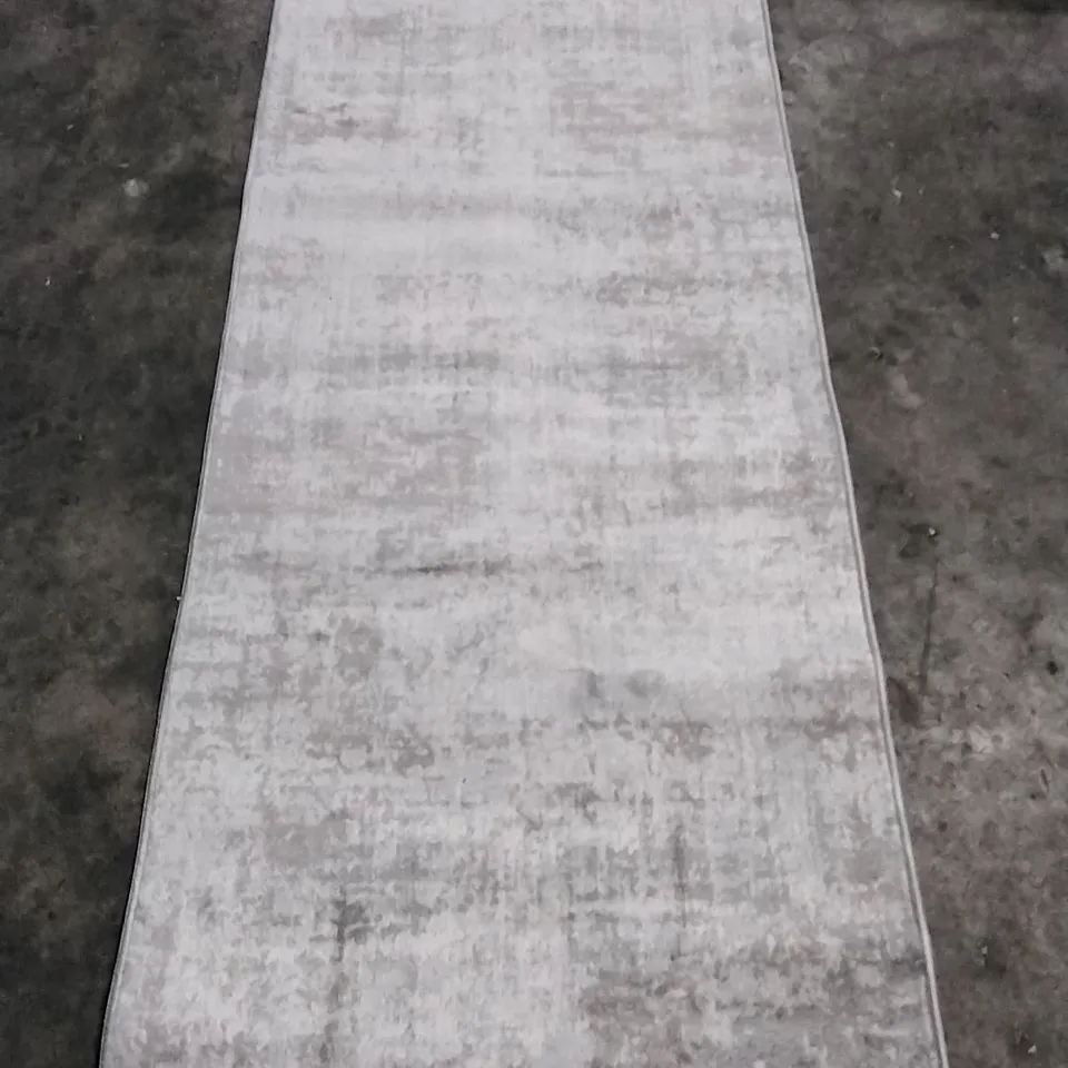 MODERN ABSTRACT CREAM/BROWN/GREEN APPROXIMATELY 220X80CM