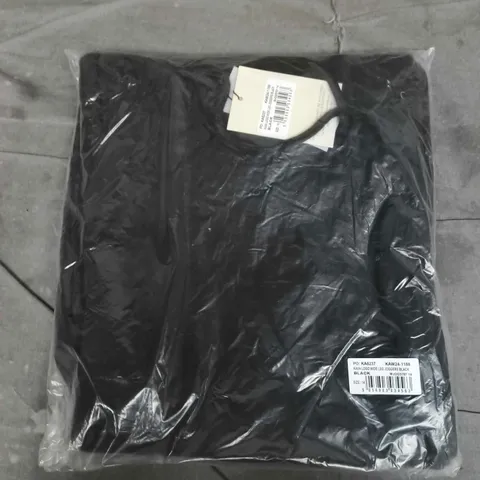 BAGGED KAIIA LOGO WIDE LEG JOGGERS IN BLACK - SIZE 14