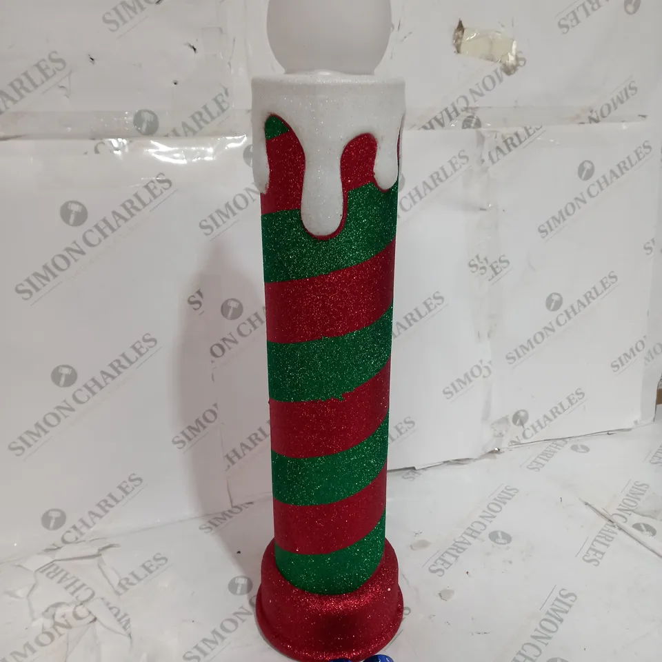 BOXED MR CHRISTMAS INDOOR/OUTDOOR LIGHT UP CANDLE RED/GREEN