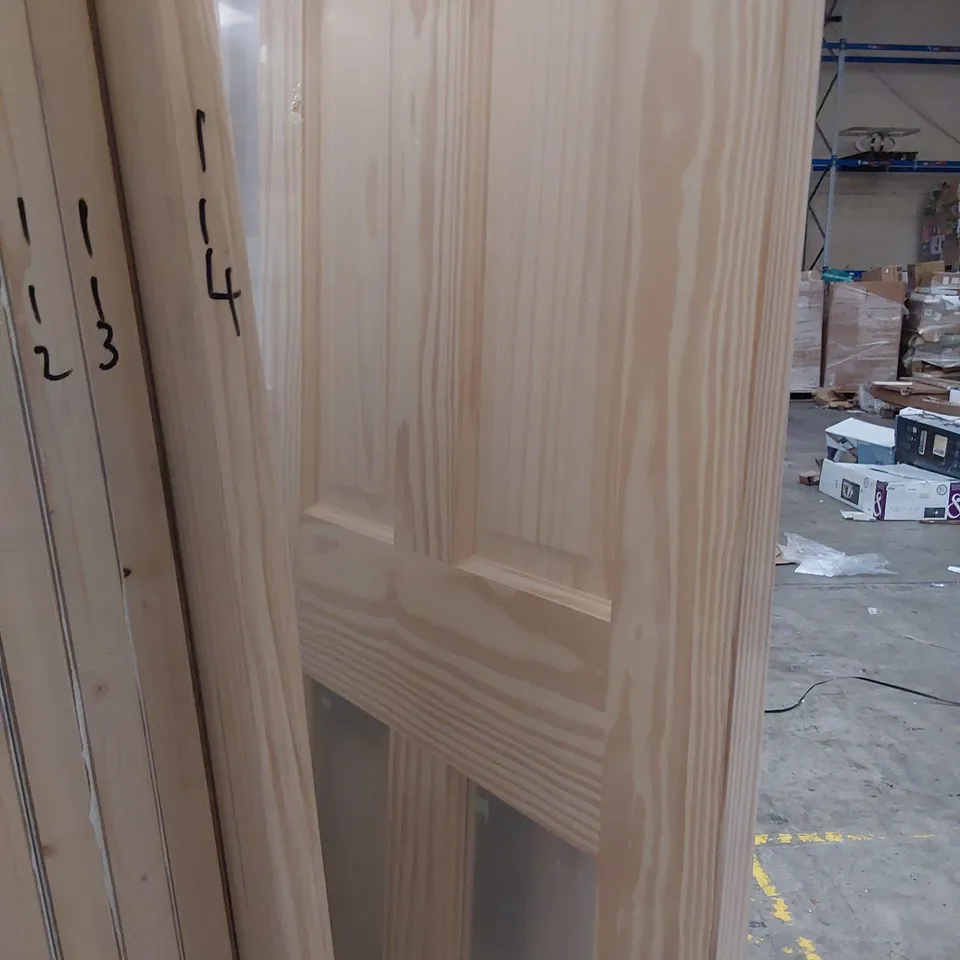 CLEAR PINE 4 PANEL HALF GLAZED INTERNAL DOOR 1981 × 686mm