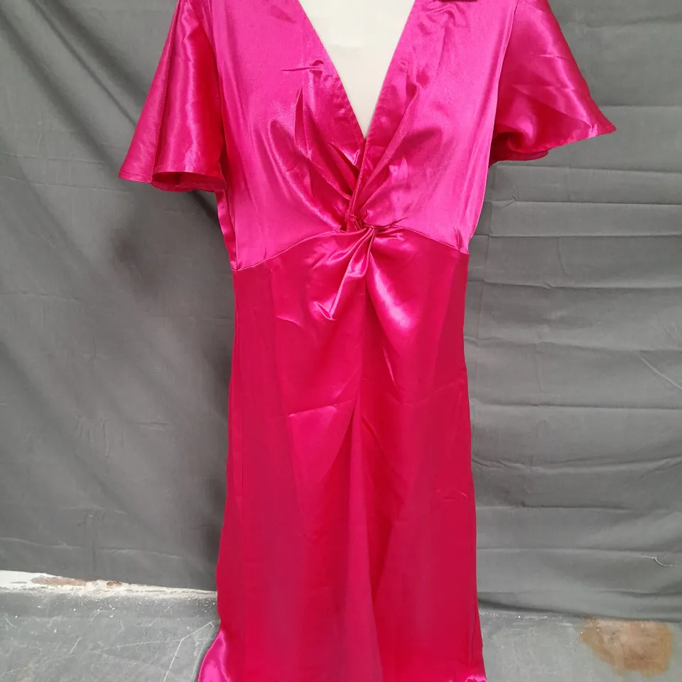 VILA V-NECK S/S MAXI DRESS IN PINK - 44