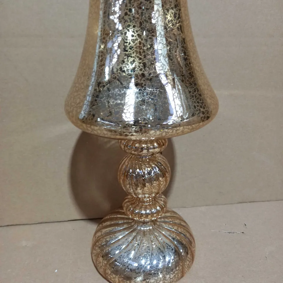 HOME REFLECTIONS PRE-LIT LED MERCURY GLASS LAMP GOLD - DAMAGED