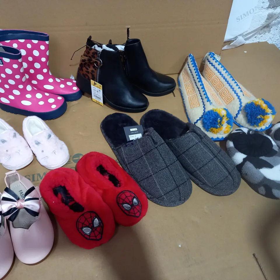 BOX OF 8 ASSORTED PAIRS OF FOOTWEAR 