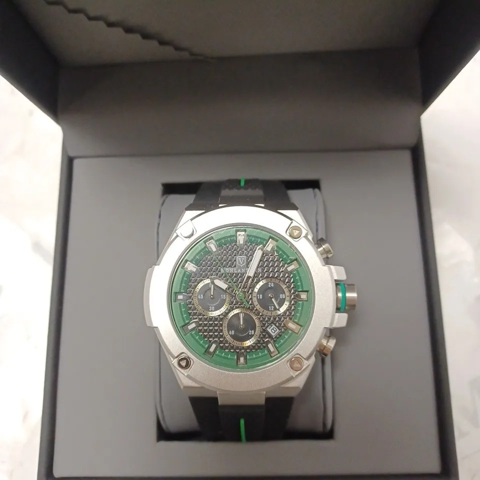 MENS VONLANTHEN CHRONOGRAPH WATCH – BLACK RUBBER STRAP