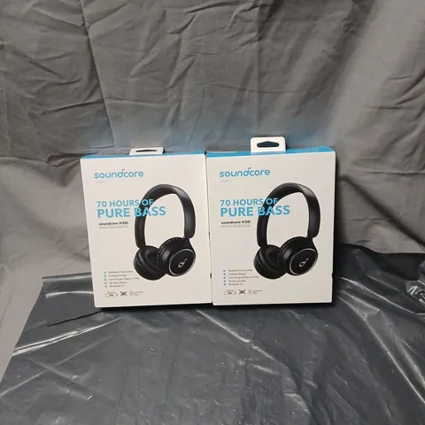 2 x SOUNDCORE H30I WIRELESS HEADPHONES – PORTABLE AUDIO (BOXED)