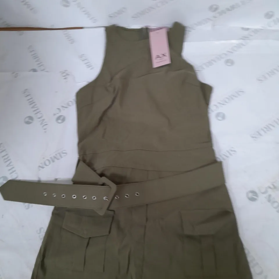 AX PARIS KHAKI JUMPSUIT SIZE 12