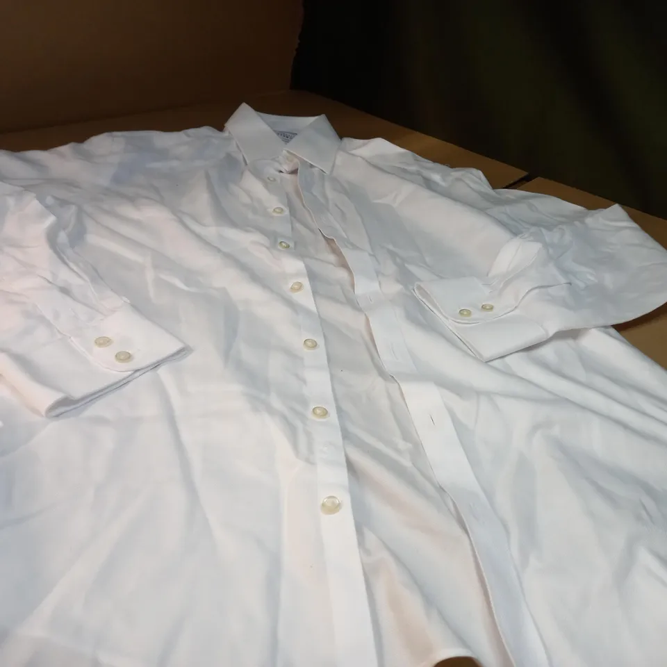 CHARLES TYRWHITT WHITE TEXTURED MENS EXTRA SLIM FIT SHIRT
