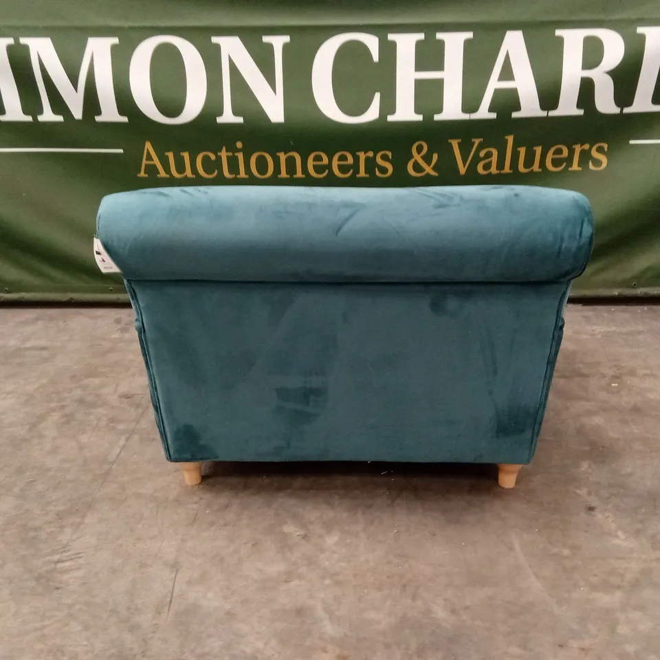 LPD HOME PLUMPTON CHAIR, PEACOCK BLUE VELVET
