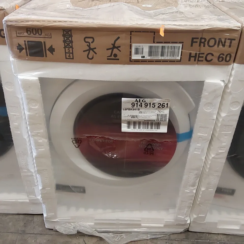 AEG 6000 L6FBK941B FREESTANDING WASHING MACHINE, 9KG LOAD, 1400RPM SPIN, WHITE RRP £459